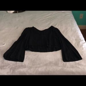 long sleeve free people crop top